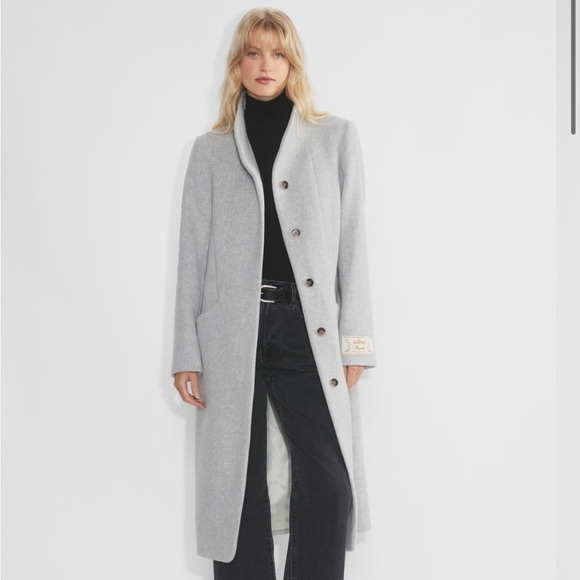 Wilfred cocoon wool coat (size xs) in heather grey - Picture 3 of 10